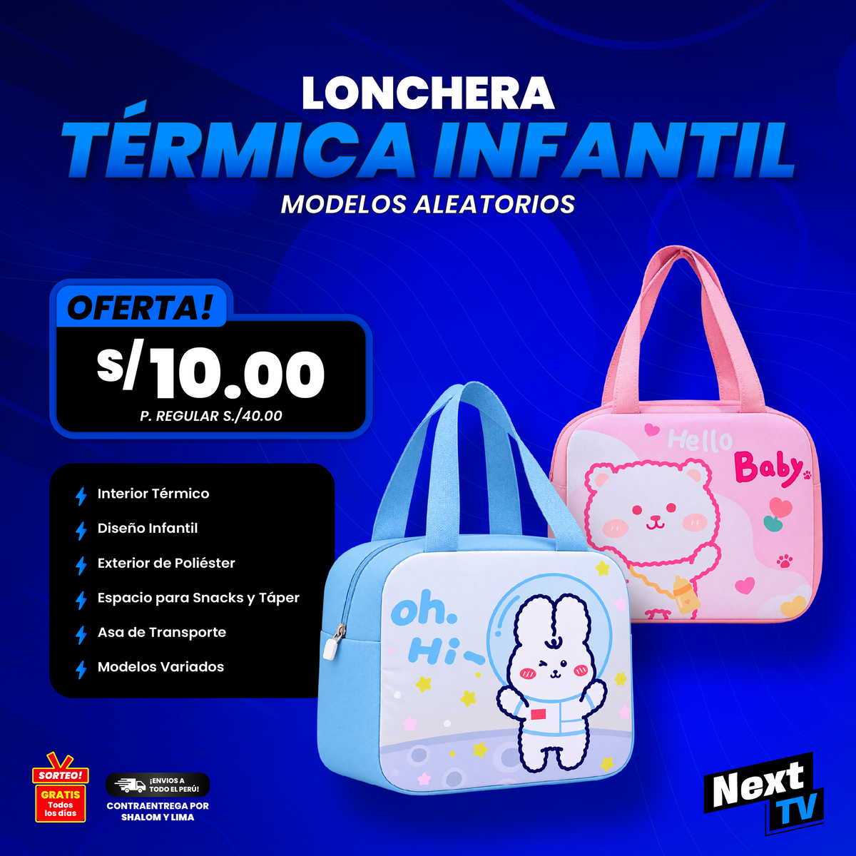 LONCHERA TÉRMICA INFANTIL – MODELOS ALEATORIOS
