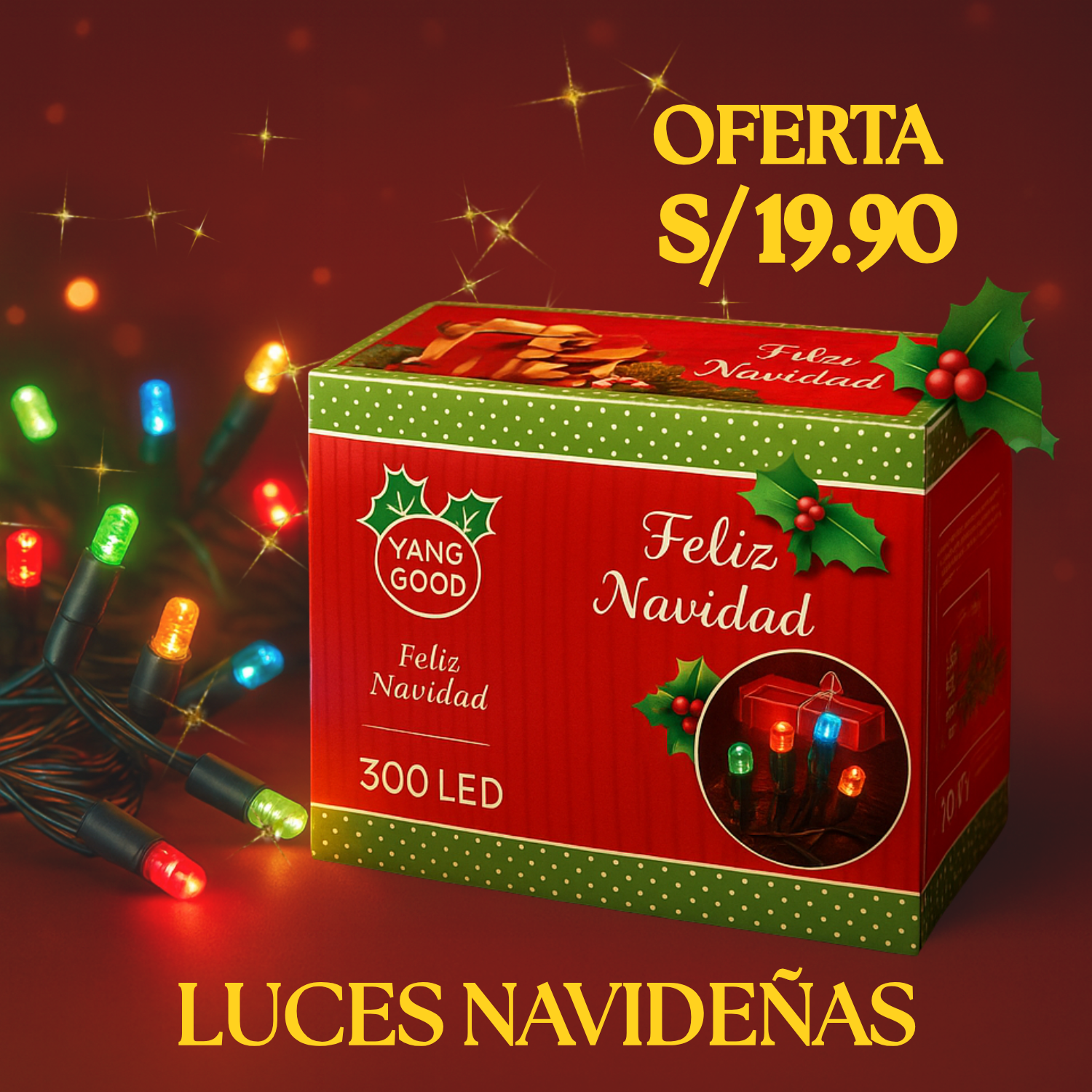 Luces Navideñas – 300 LED Ultra Brillantes