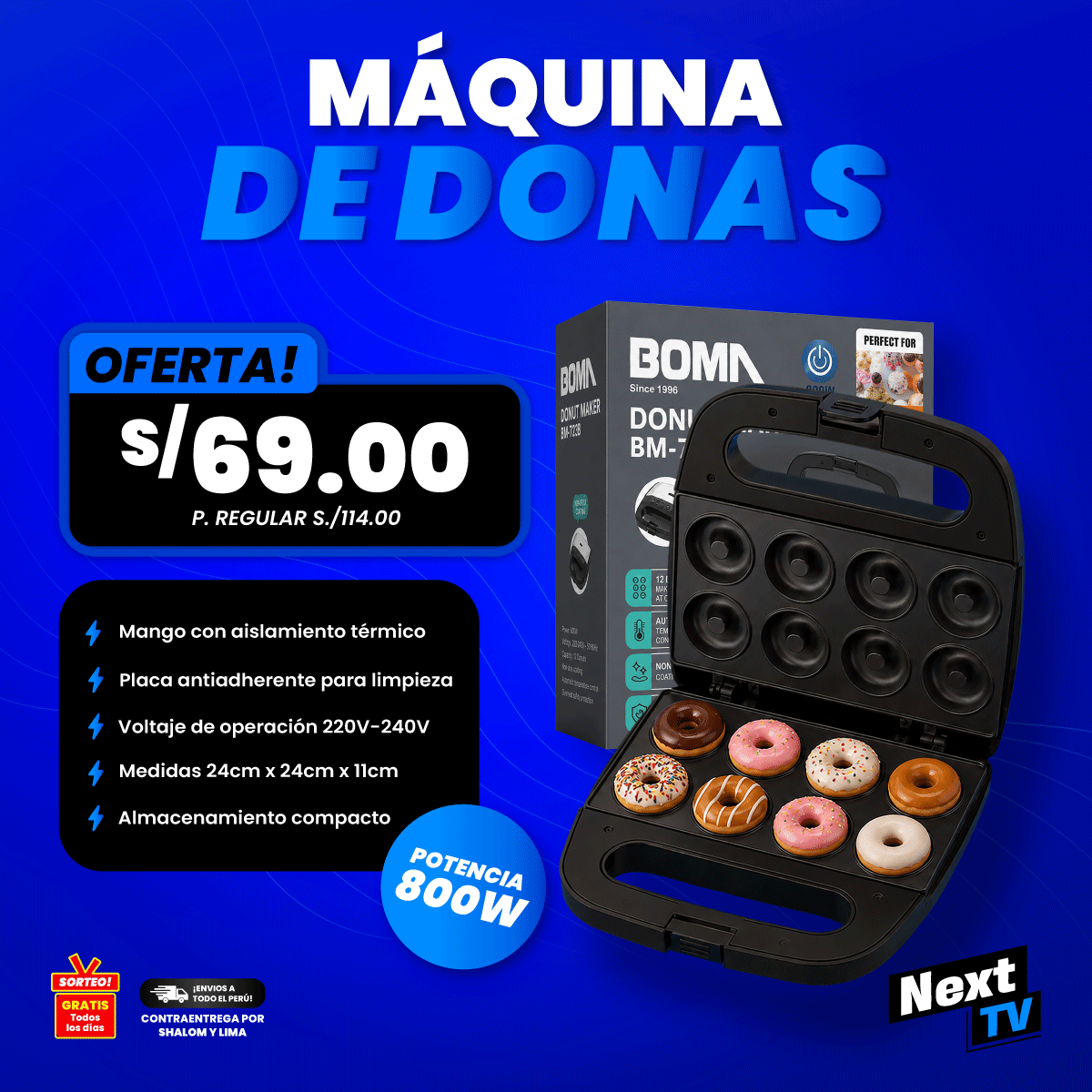MÁQUINA DE DONAS 800W