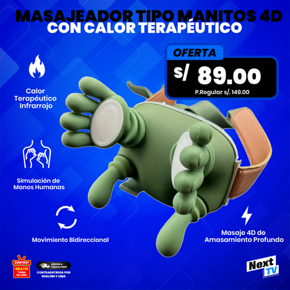 MASAJEADOR TIPO MANITOS 4D
