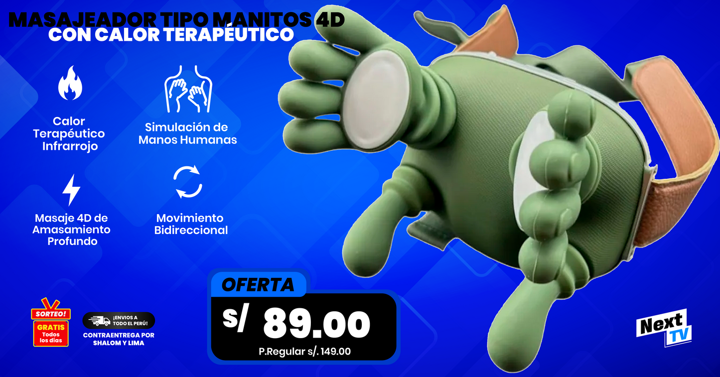 MASAJEADOR TIPO MANITOS 4D