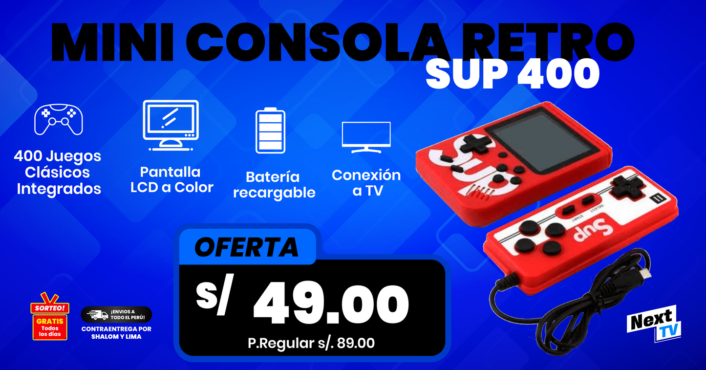 MINI CONSOLA RETRO SUP 400