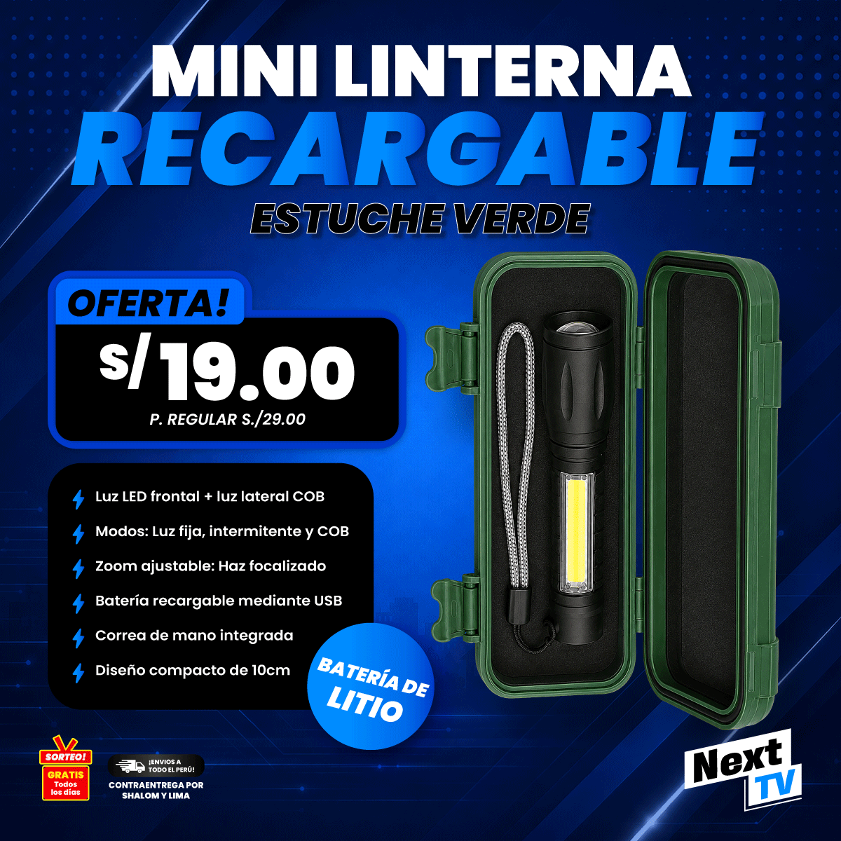 MINI LINTERNA RECARGABLE