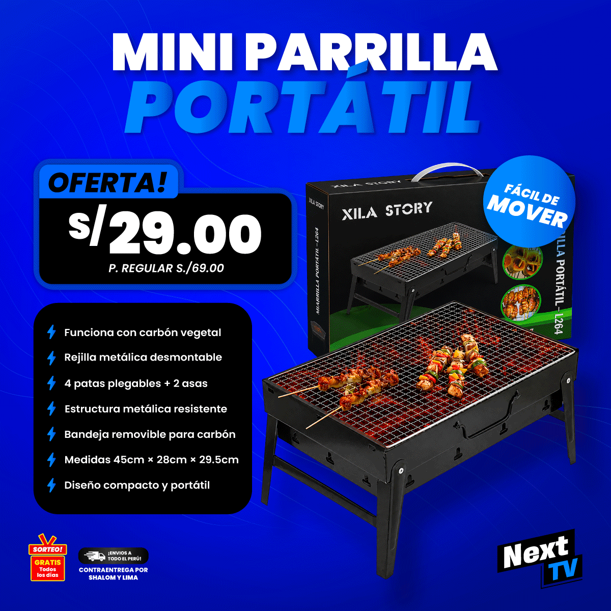 MINI PARRILLA PORTÁTIL - L264