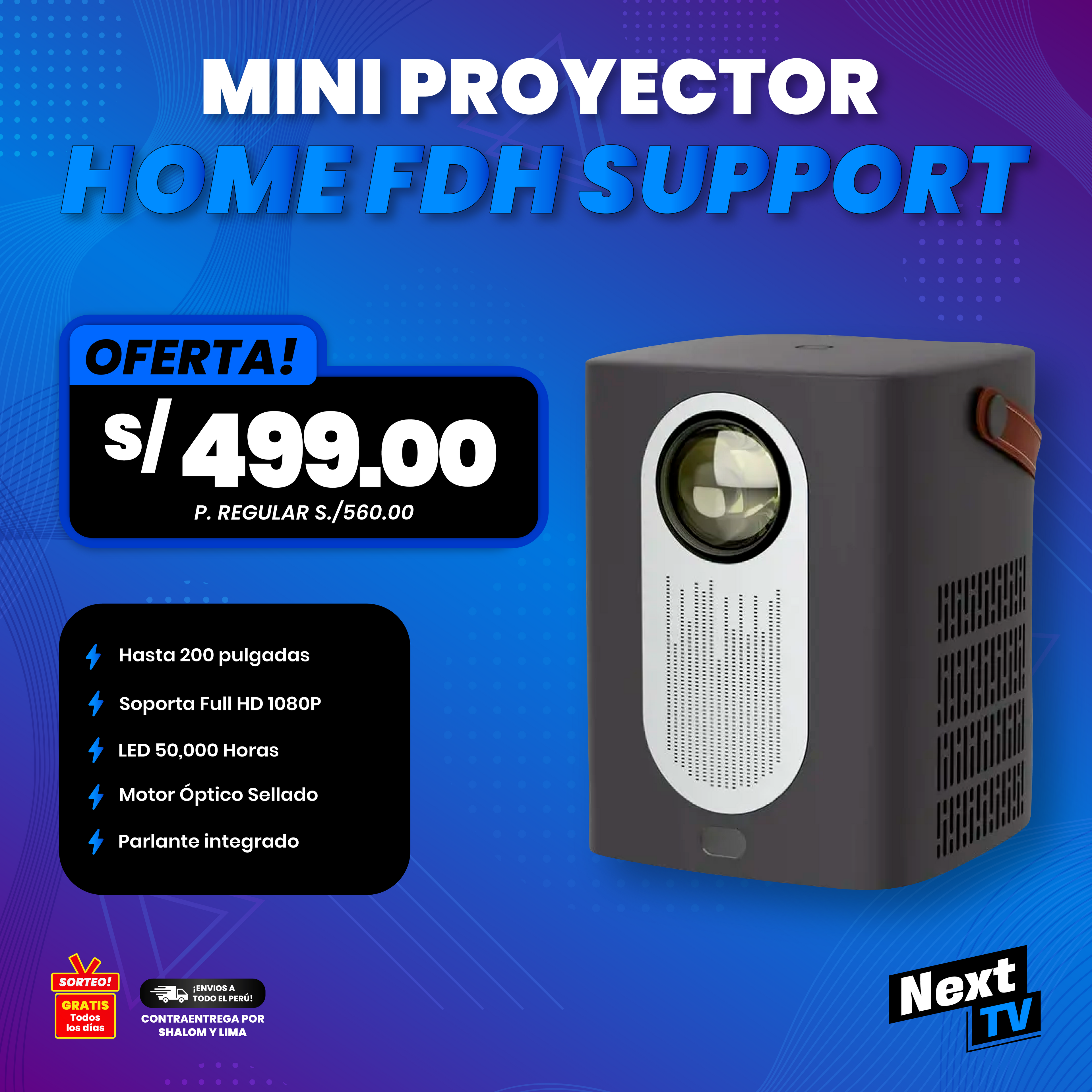 MINI PROYECTOR HOME FDH SUPPORT