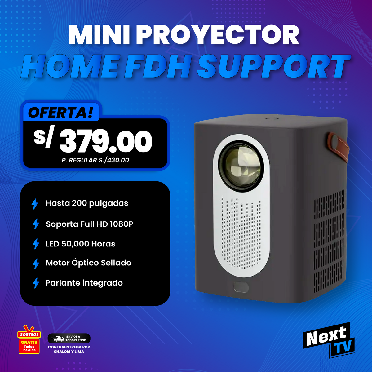 MINI PROYECTOR HOME FDH SUPPORT