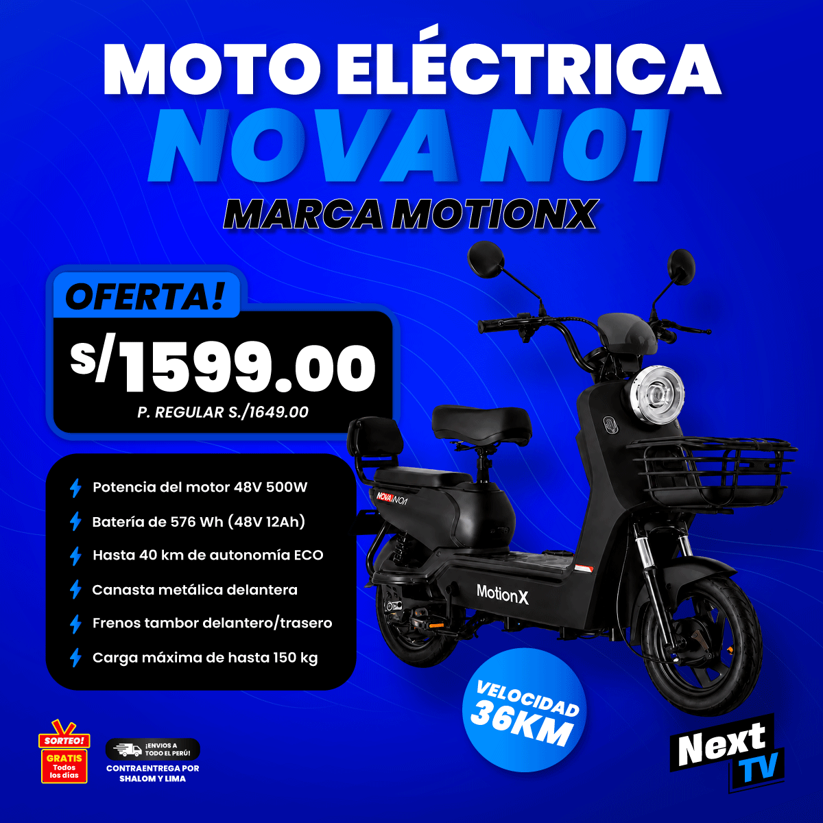 MOTO ELÉCTRICA MOTIONX NOVA N01