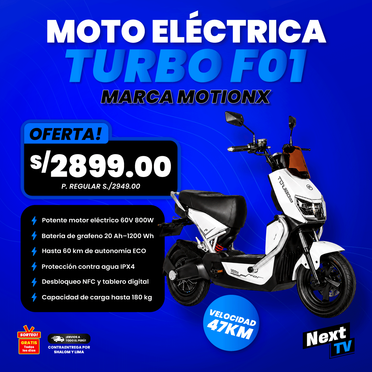 MOTO ELÉCTRICA MOTIONX TURBO F01