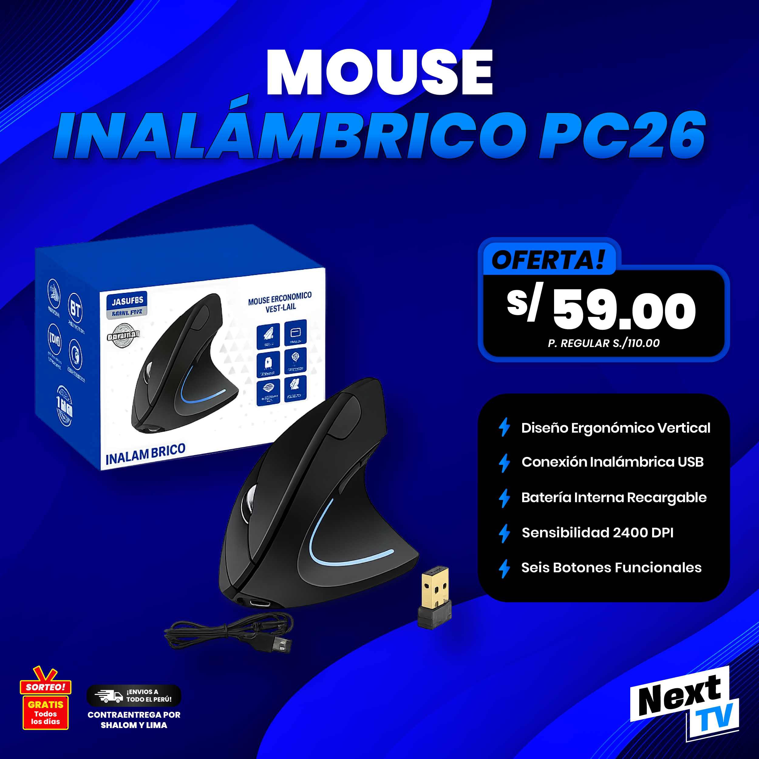 MOUSE INALAMBRICO PC26