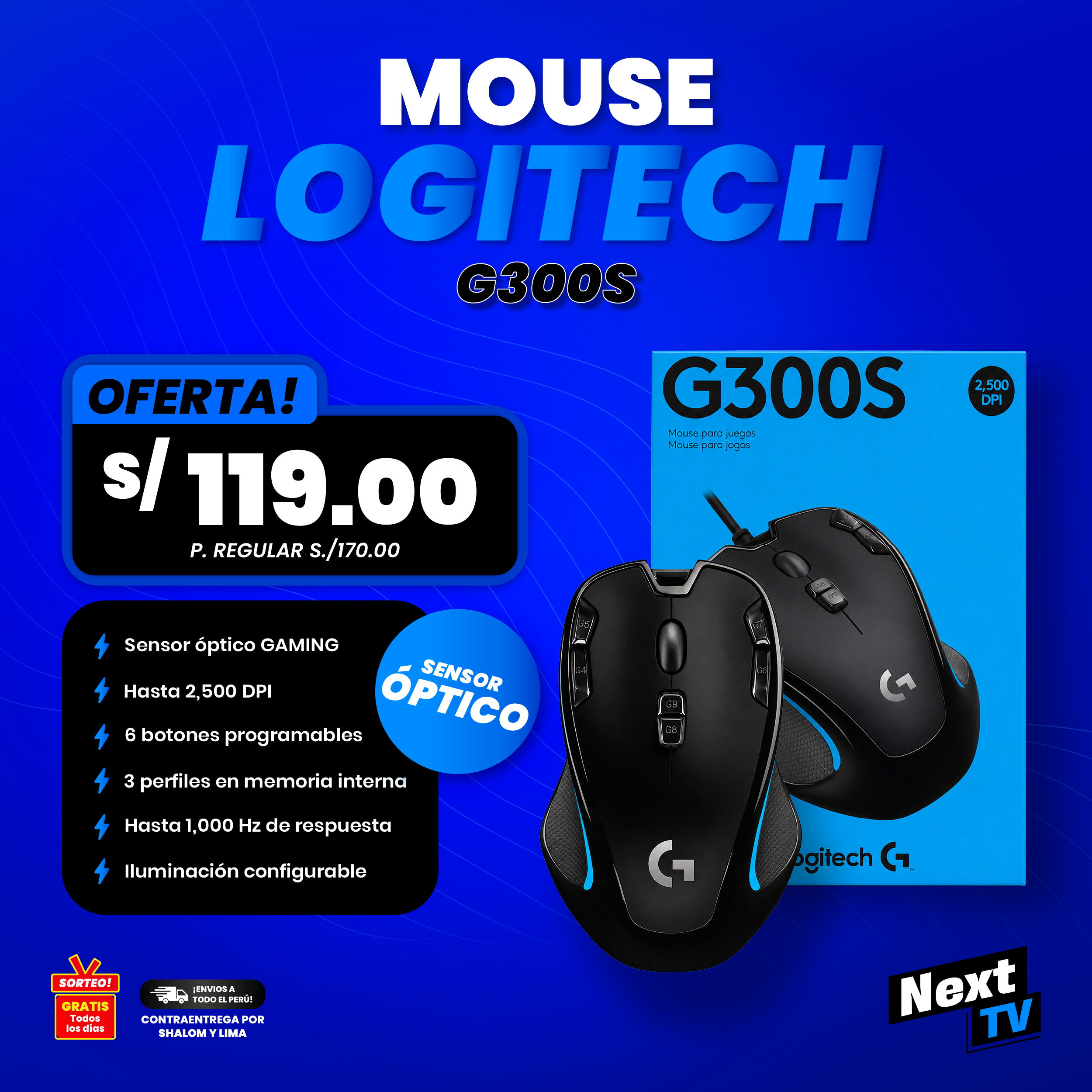 MOUSE LOGITECH G300S