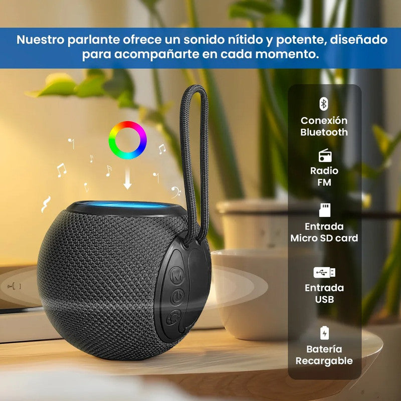 Parlante Bola Alex Bluetooth Negro