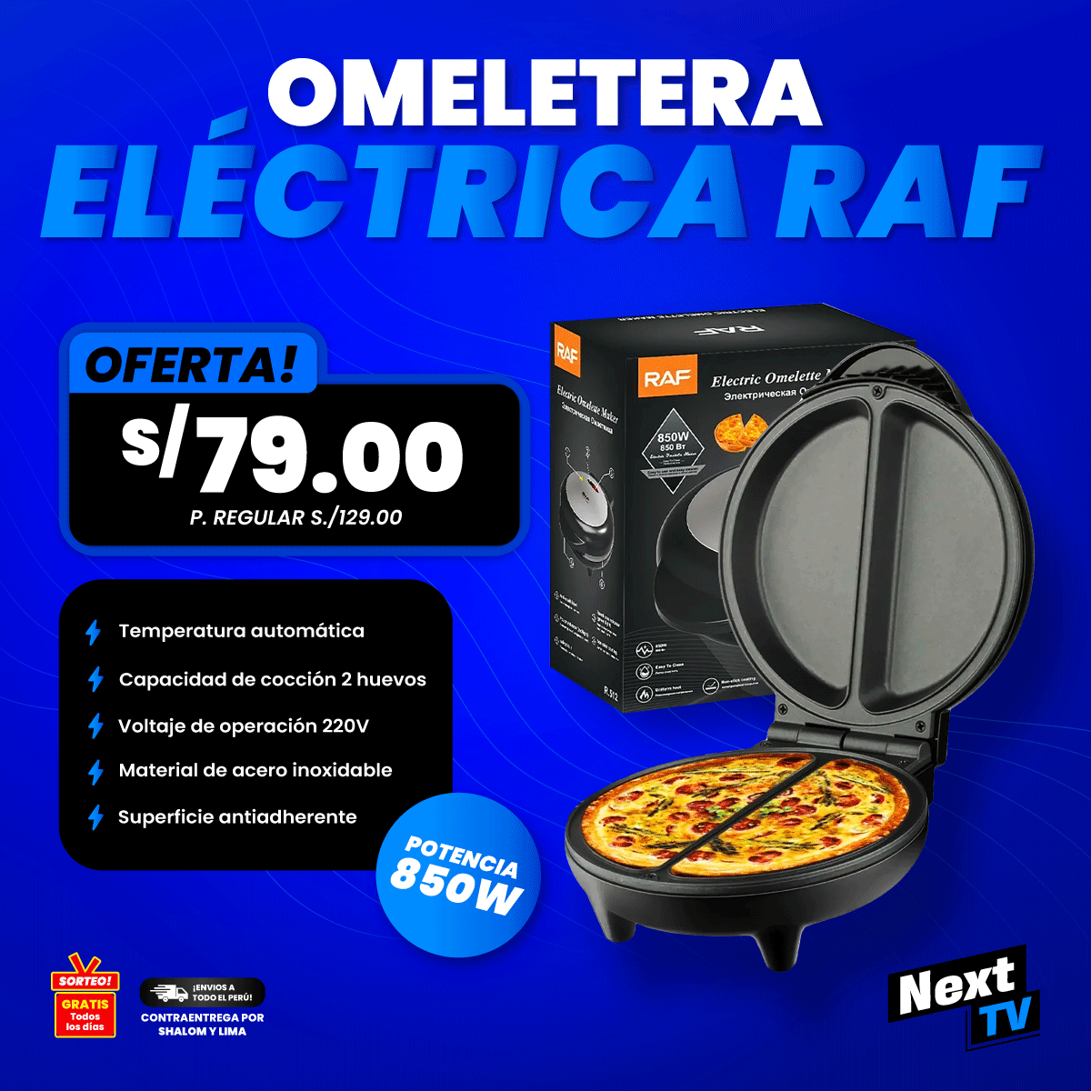 OMELETERA ELÉCTRICA RAF
