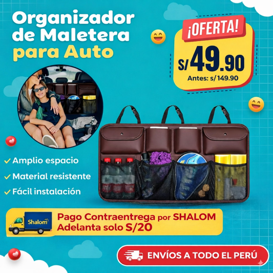 Organizador de Maletera Impermeable Universal Marron Oscuro