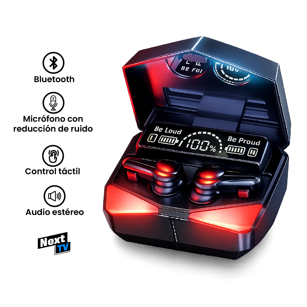 Audífonos Bluetooth Gamer M28 Full RGB