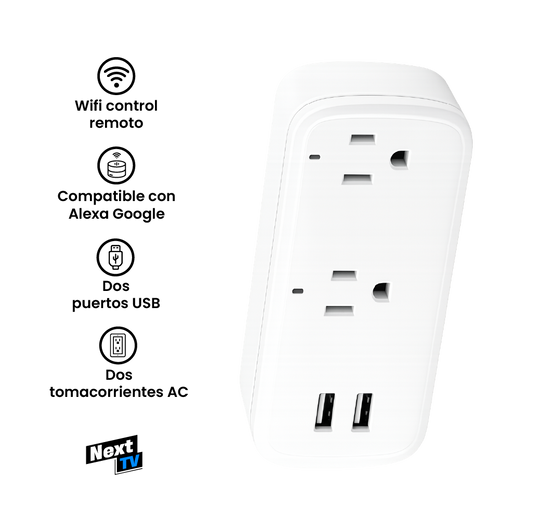 Adaptador de Enchufe Inteligente con USB