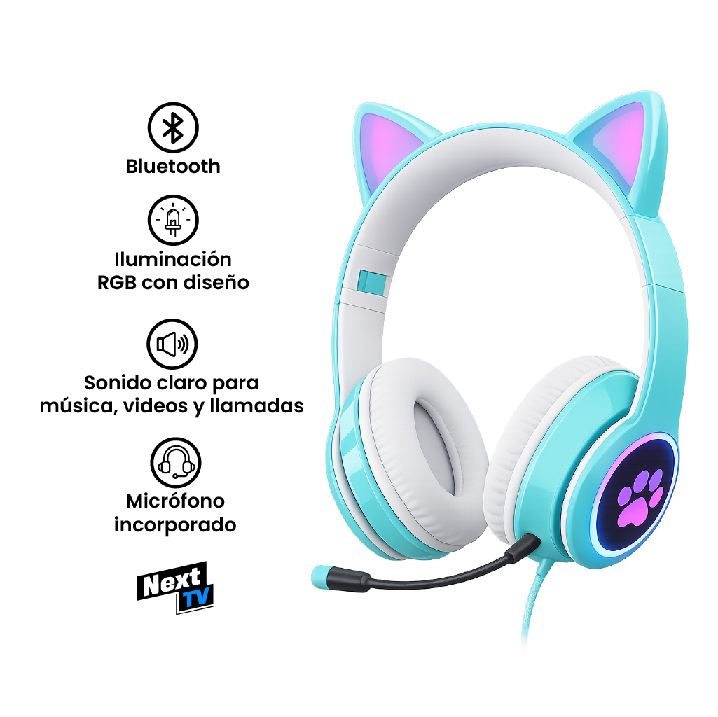 Audífonos CAT EAR RGB