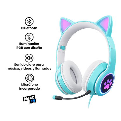 Audífonos CAT EAR RGB