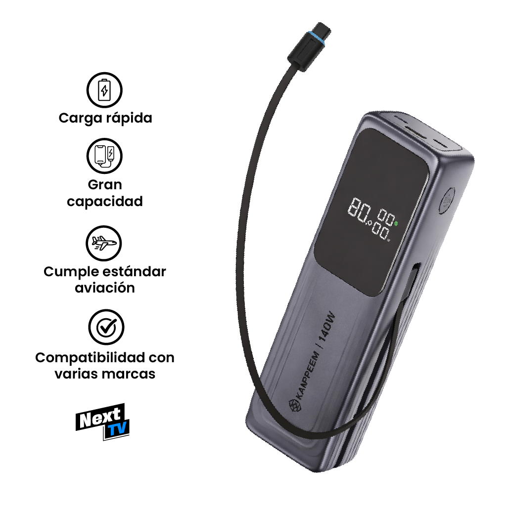 Cargador Power bank ultra 4 140w