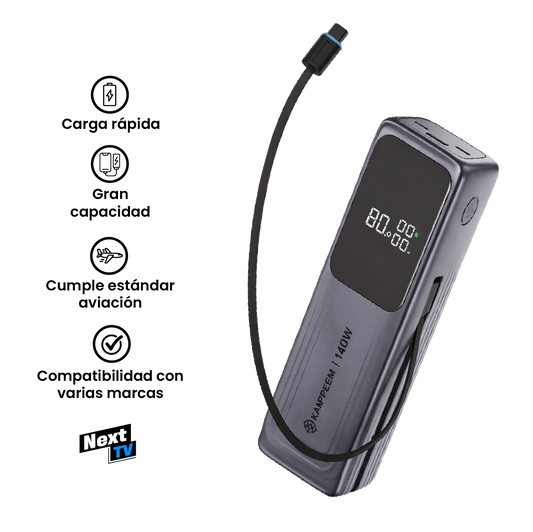 Cargador Power bank ultra 4 140w