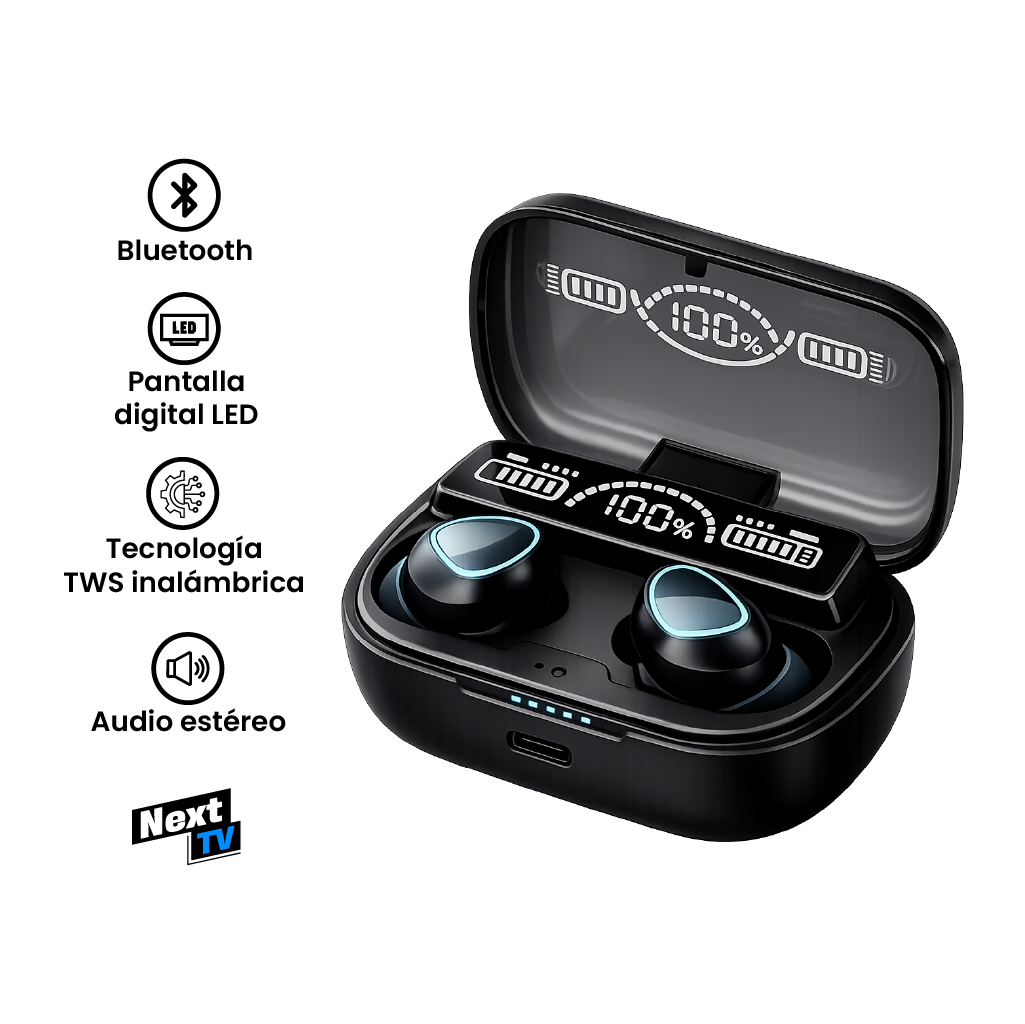Audífonos Bluetooth M15 con Pantalla