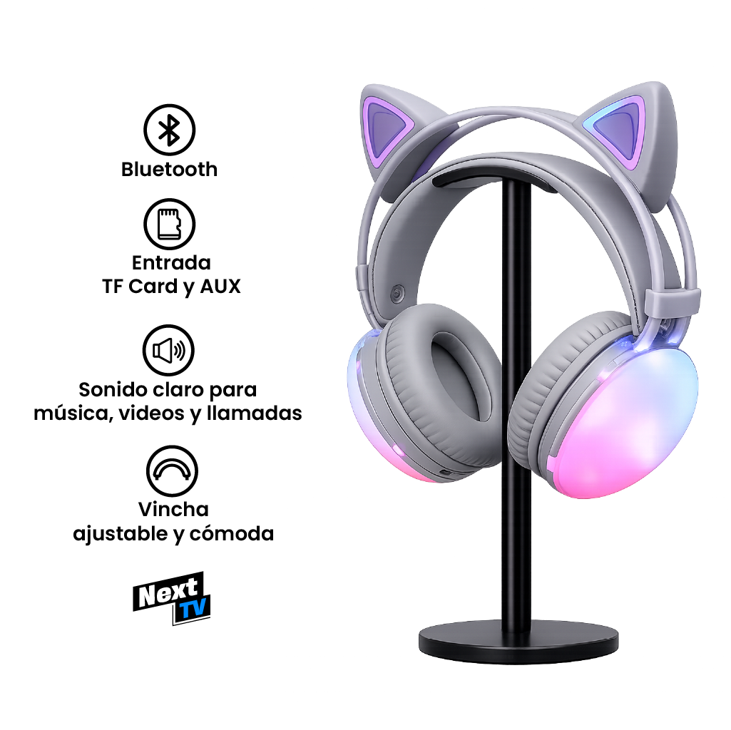 Audífonos Bluetooth Vincha Disco Pulse RGB
