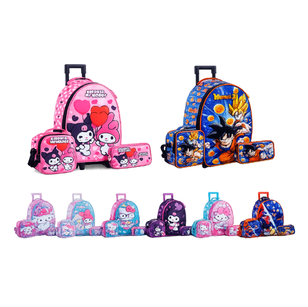 Set Mochila con Ruedas + Lonchera + Cartuchera Ranger 🎒✨