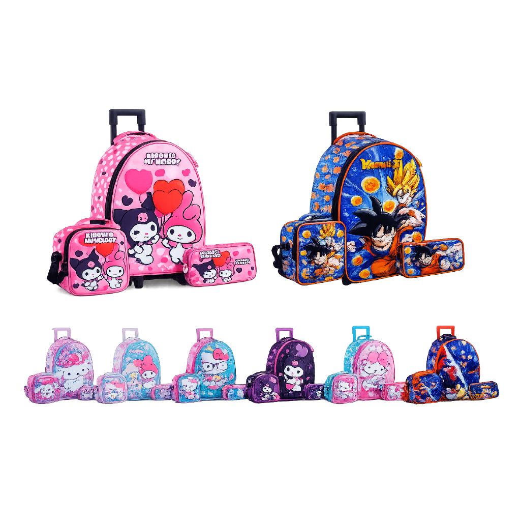 Set Mochila con Ruedas + Lonchera + Cartuchera Ranger 🎒✨