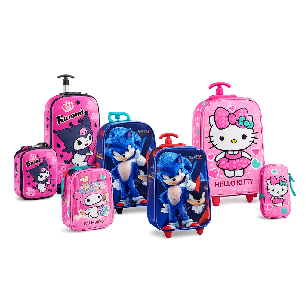 Set Mochila con Ruedas 3 en 1 (Mochila + Lonchera + Cartuchera)