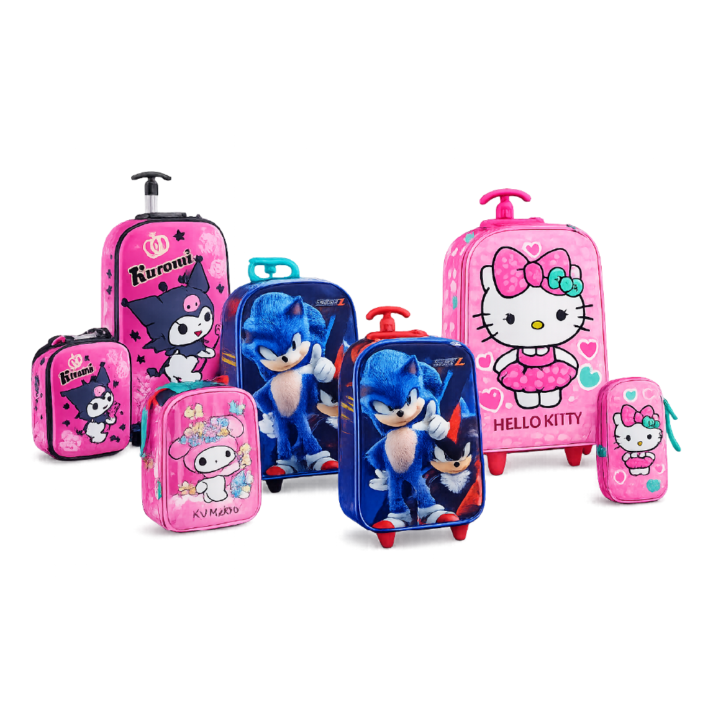 Set Mochila con Ruedas 3 en 1 (Mochila + Lonchera + Cartuchera)