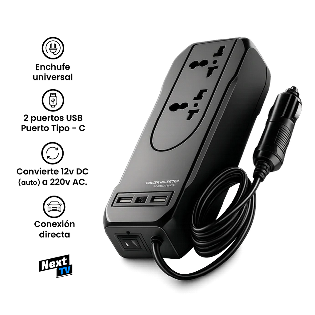 INVERSOR DE CORRIENTE 300W PARA AUTO