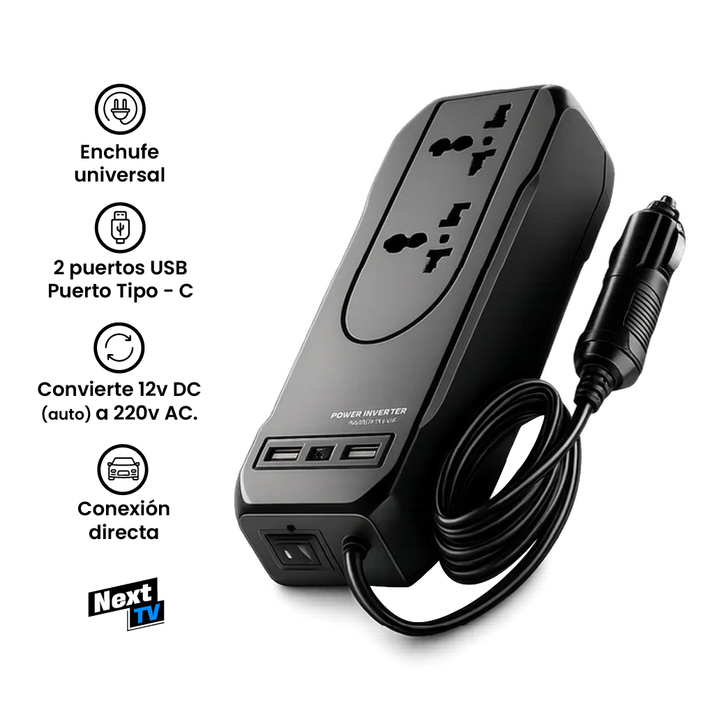 INVERSOR DE CORRIENTE 300W PARA AUTO