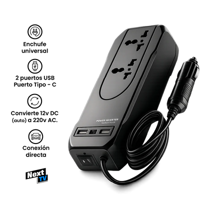 INVERSOR DE CORRIENTE 300W PARA AUTO