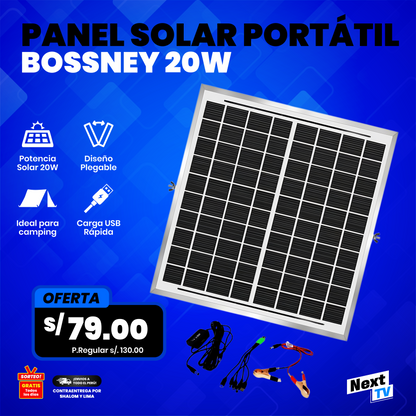 PANEL SOLAR BOSSNEY 20W