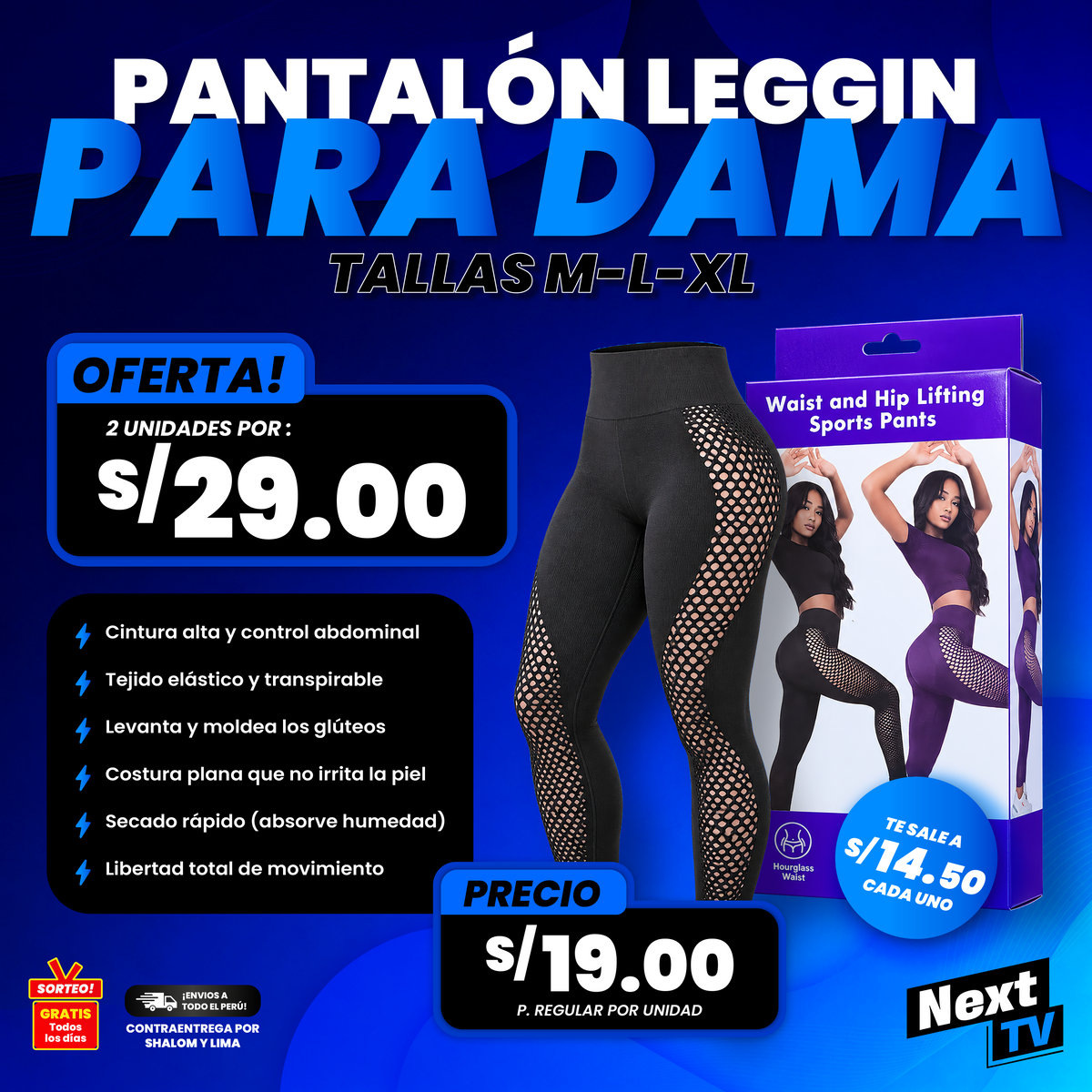 PANTALÓN LEGGIN PARA DAMA A-3920 M/L/XL - N2198