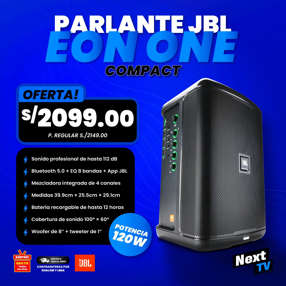 PARLANTE JBL EON ONE COMPACT - ORIGINAL