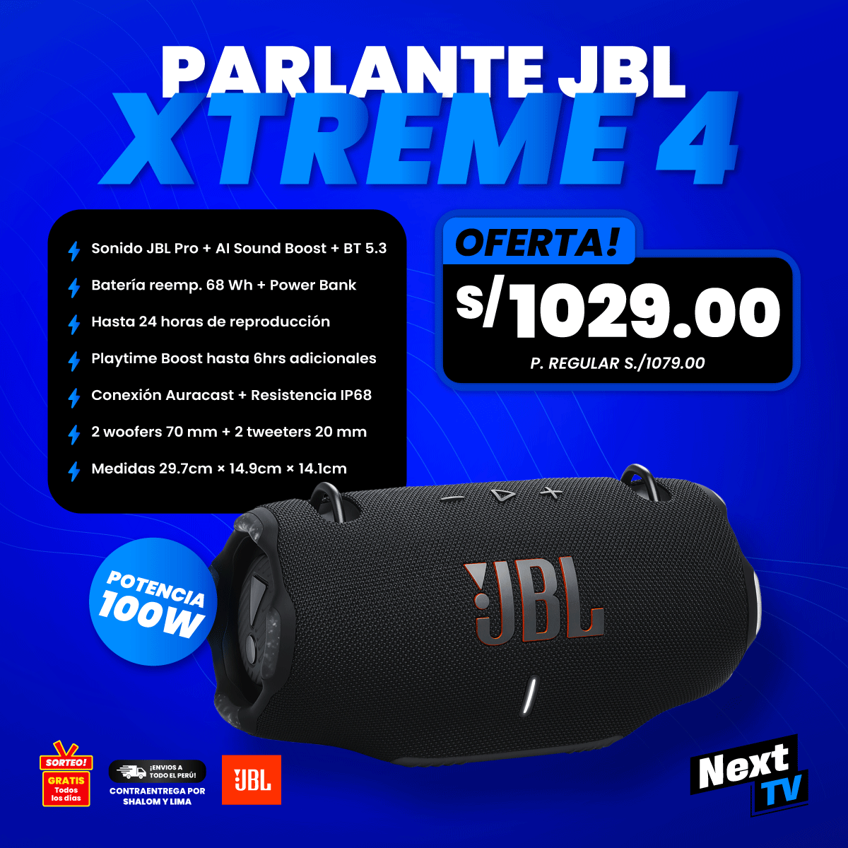 PARLANTE JBL XTREME 4 - ORIGINAL