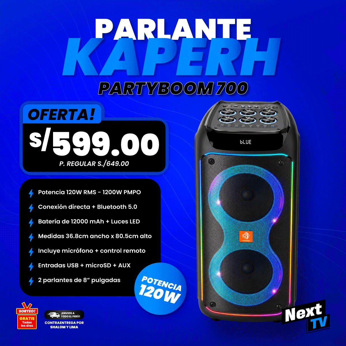 PARLANTE KAPERH - PARTYBOOM 700
