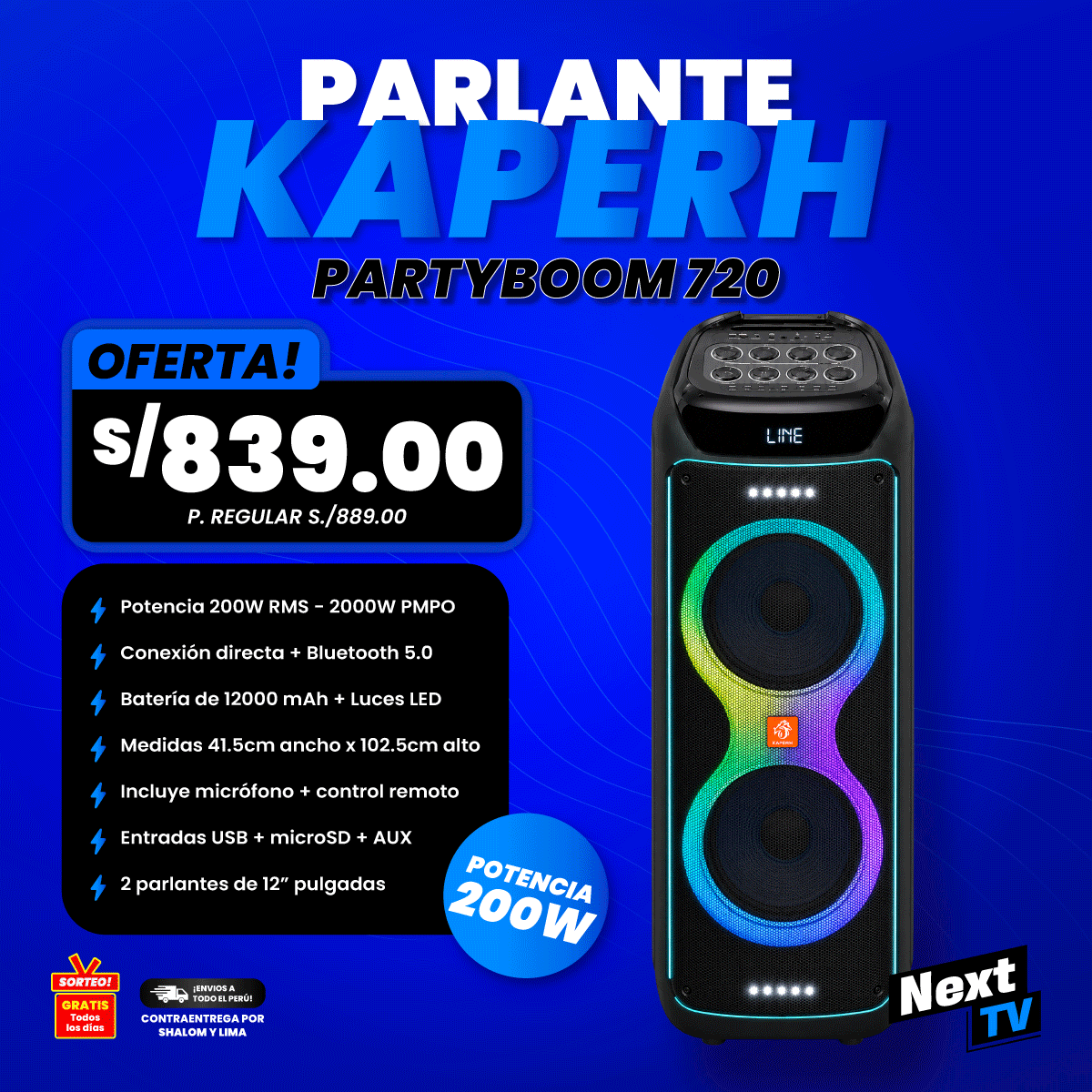PARLANTE KAPERH - PARTYBOOM 720
