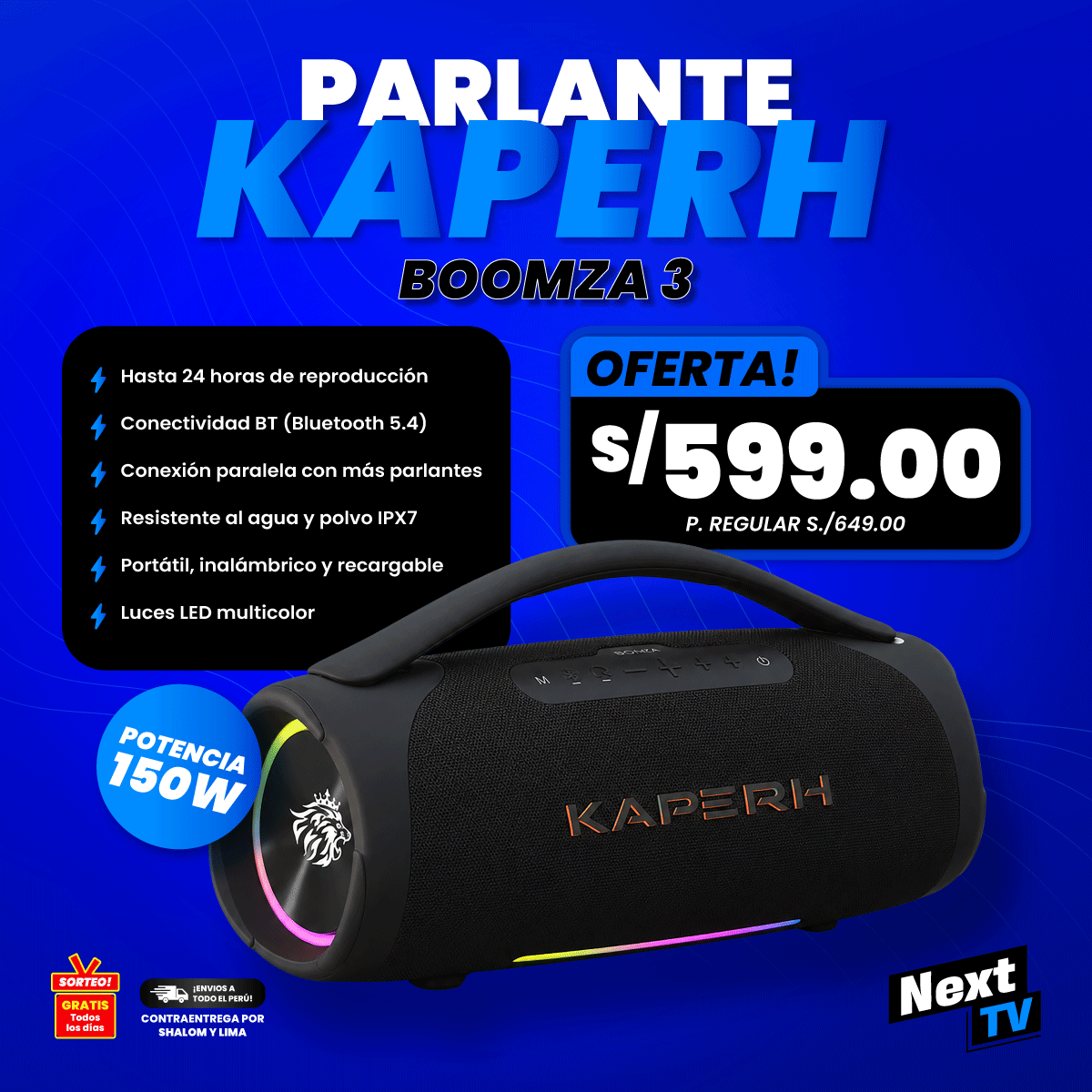 PARLANTE KAPERH 497 - BOOMZA 3