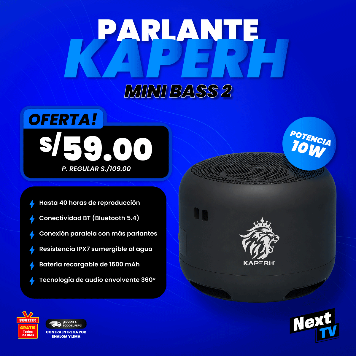 PARLANTE KAPERH 54 - MINI BASS 2