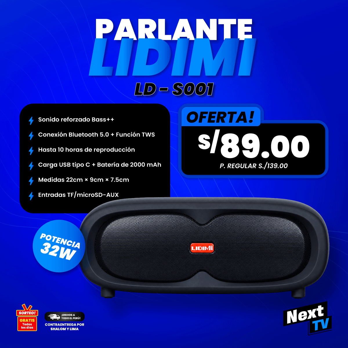 PARLANTE LIDIMI LD-S001