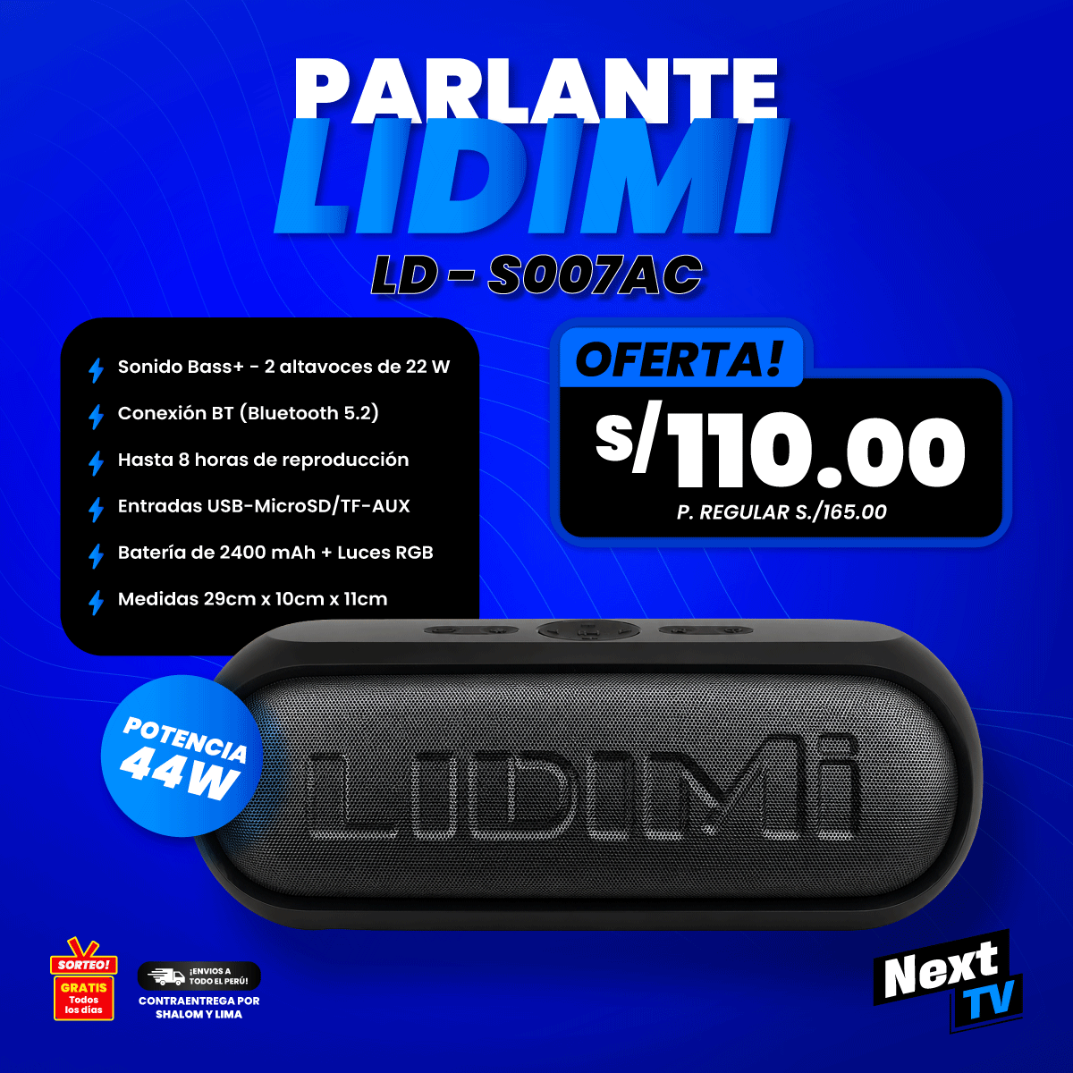 PARLANTE LIDIMI LD-S007AC