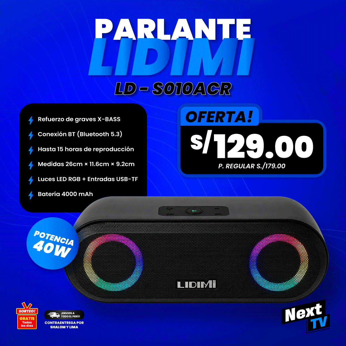PARLANTE LIDIMI LD-S010ACR