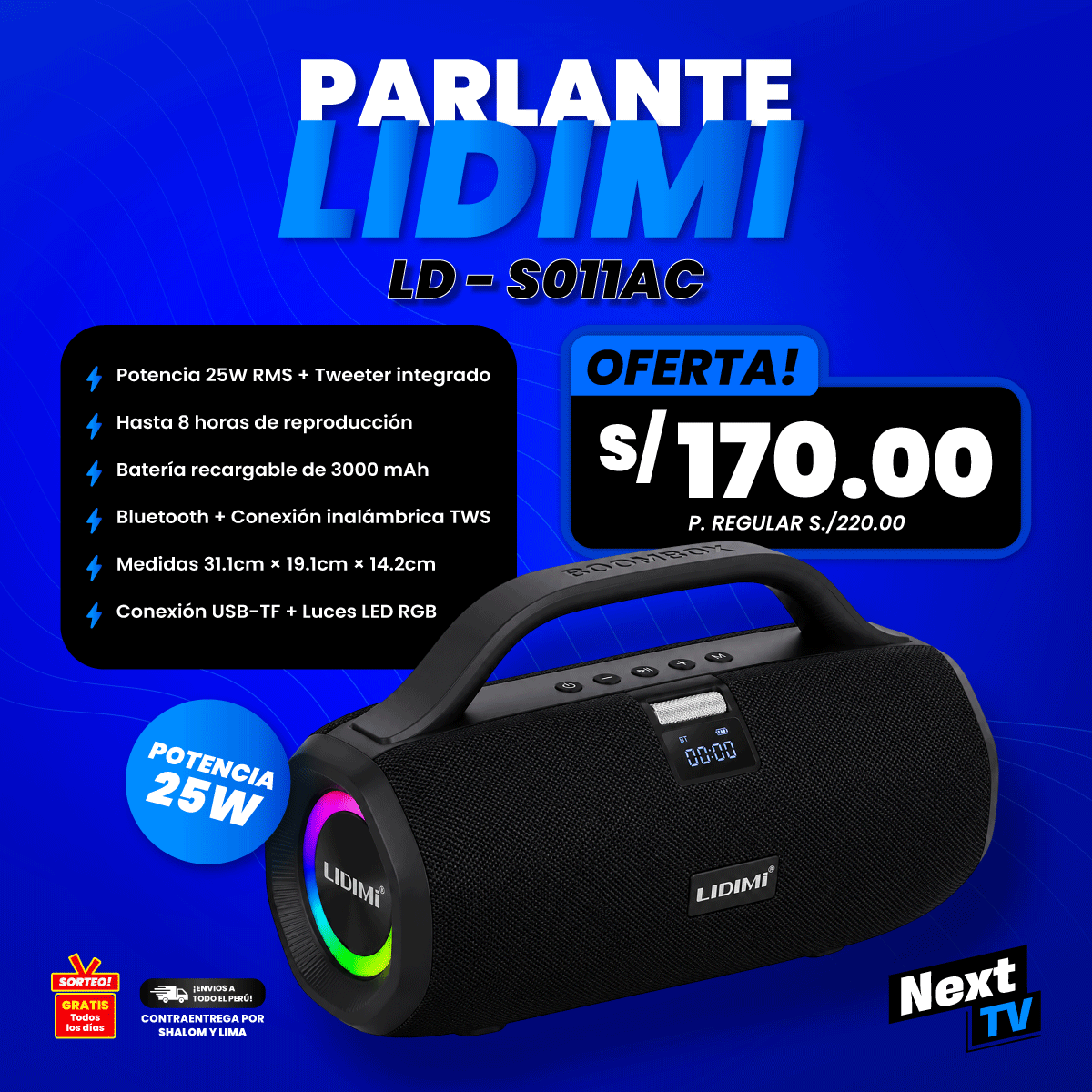 PARLANTE LIDIMI LD-S011AC - P245