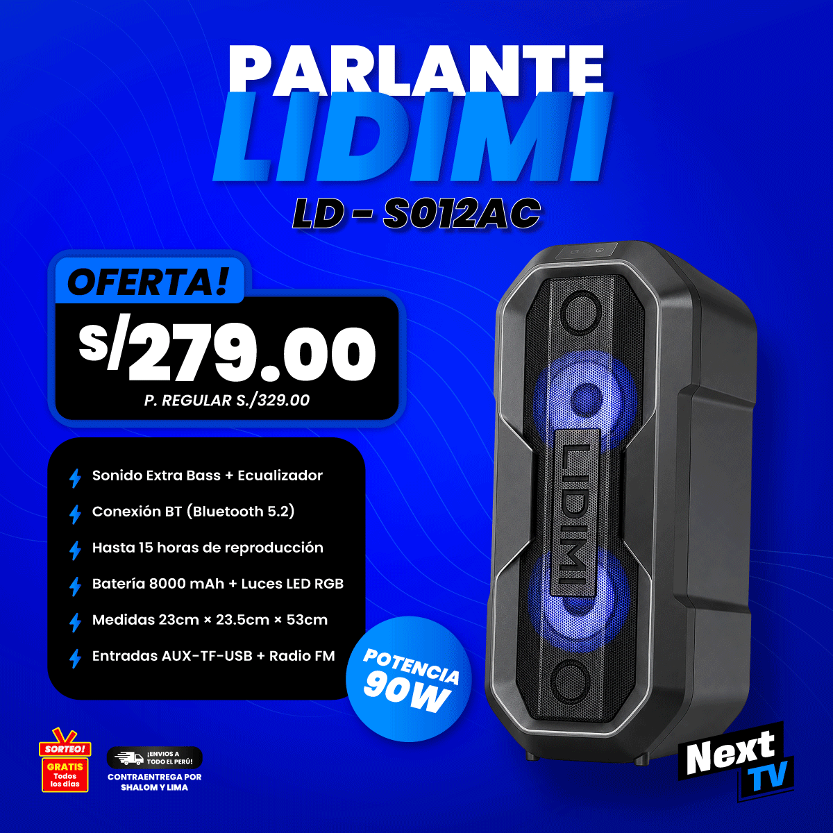 PARLANTE LIDIMI LD-S012AC