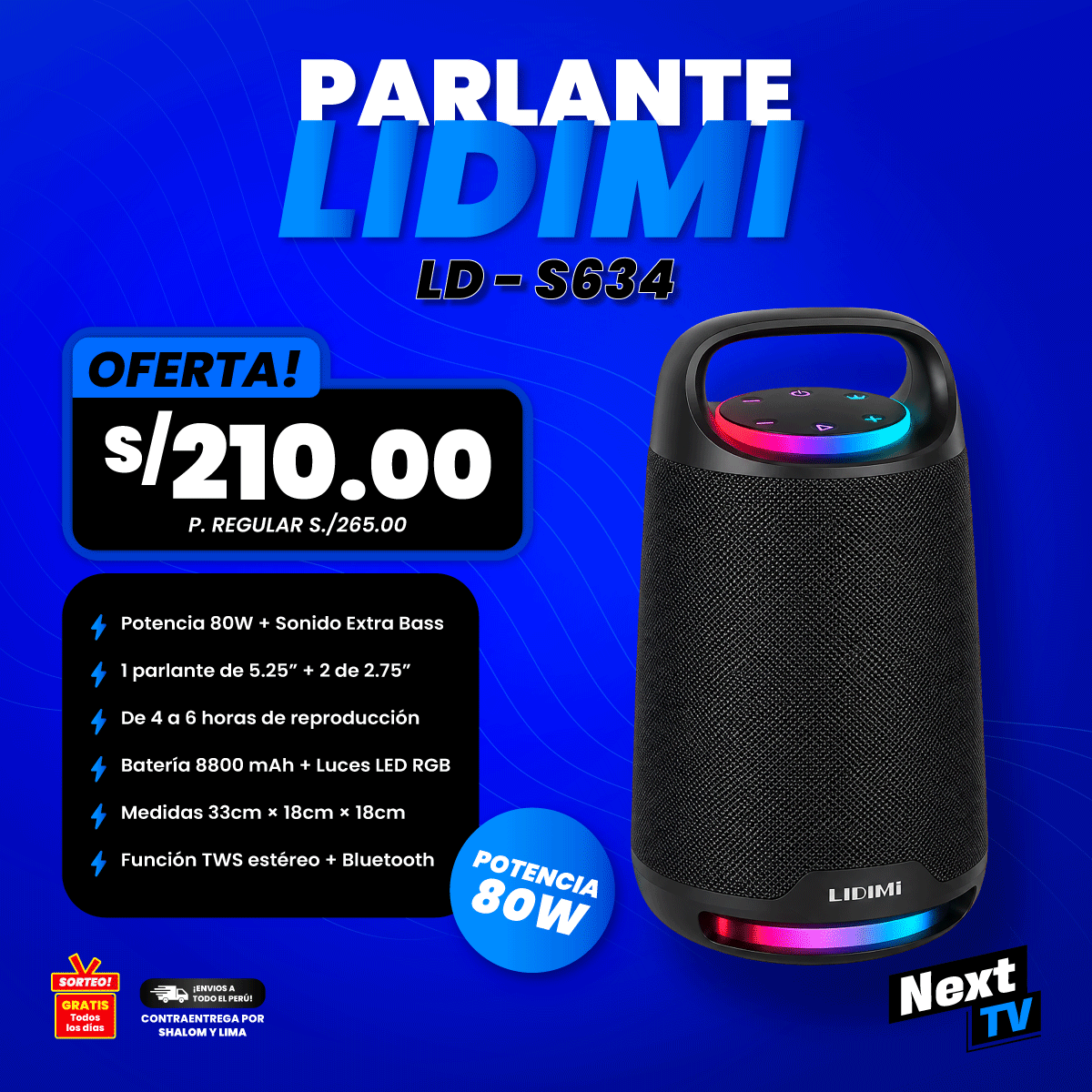 PARLANTE LIDIMI LD-S634 - P737