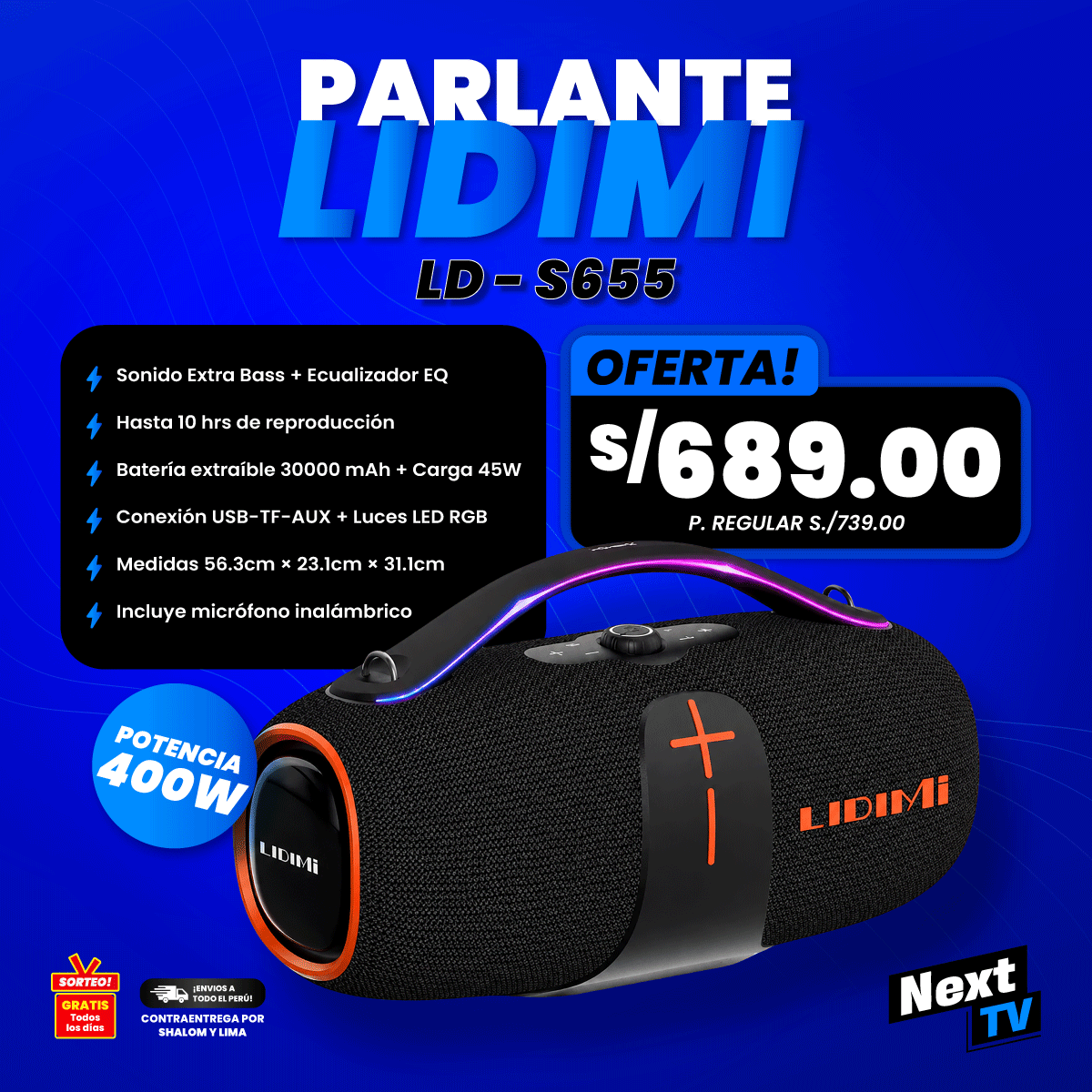 PARLANTE LIDIMI LD-S655