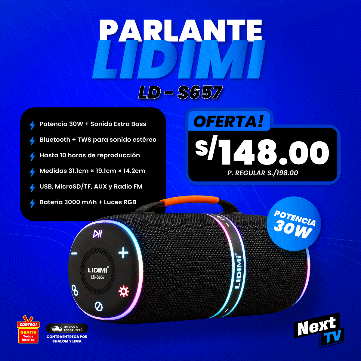 PARLANTE LIDIMI LD-S657 - P1064