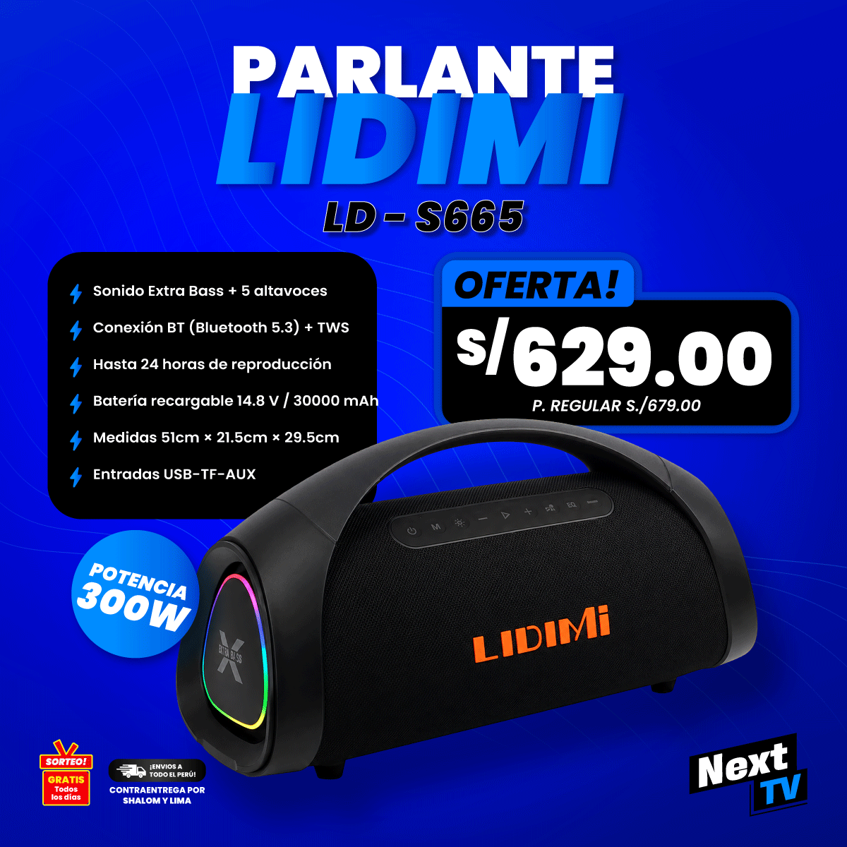 PARLANTE LIDIMI LD-S665