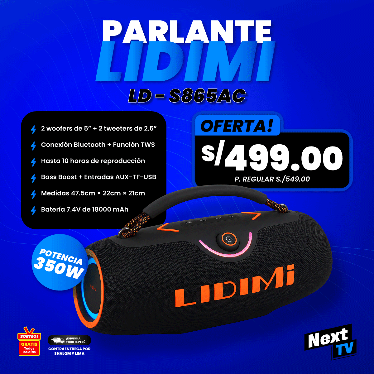 PARLANTE LIDIMI LD-S865AC